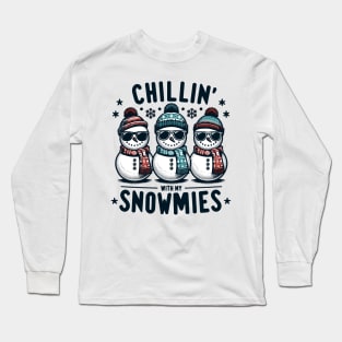 Snowman Squad: Chillin' with My Snowmies Long Sleeve T-Shirt